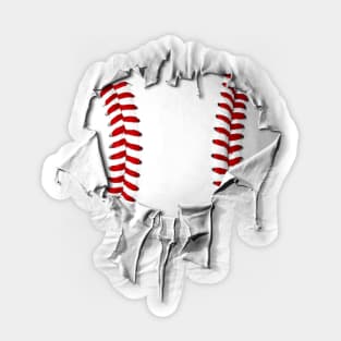 Shredded, Ripped and Torn Baseball Sticker